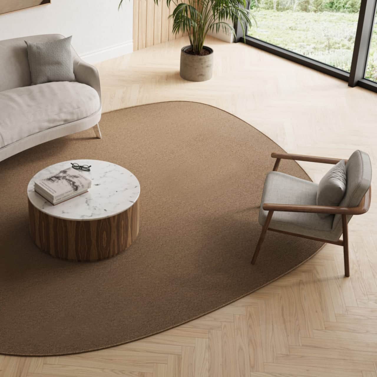 EarthSISAL™ | Madrone | Organic Shape: Obsidian