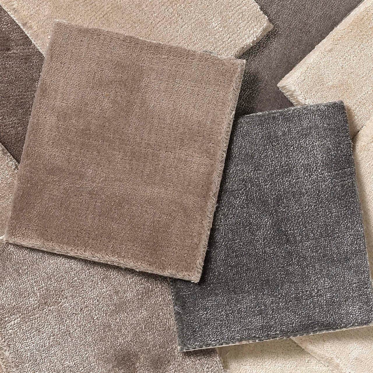 velvety shine: kasia carpet and rugs have subtle shine and soothing colors