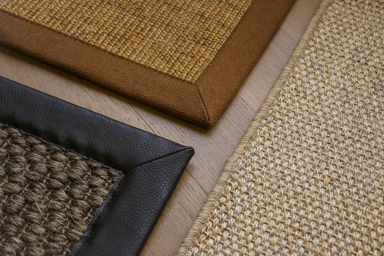Natural Sisal | Leather, Cloth & Serged Borders
