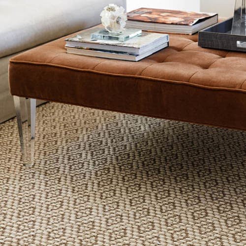 Littlehampton White sisal-wool blend rug in transitional living room