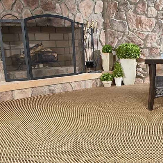 great outdoors: oxford as an outdoor patio rug, in color burnt umber