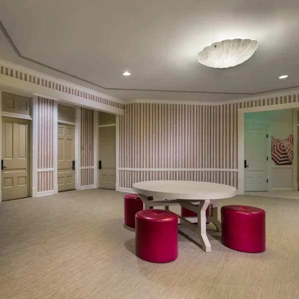 Tidepool Contract Grade Woven Vinyl Flooring in Hospitality Setting