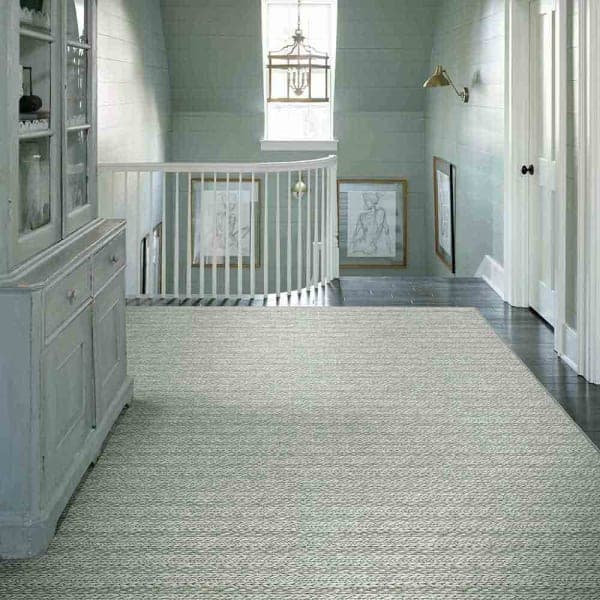 luxurious: soft underfoot with braided cables for visual texture (color silver)