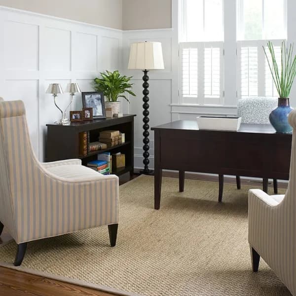 Veracruz sisal area rug in home office
