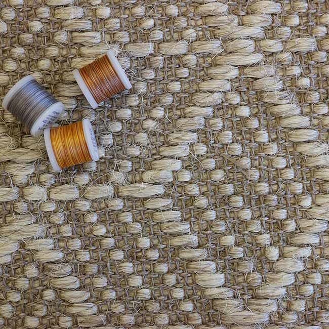 Detail of Greenbrier Driftwood sisal rug