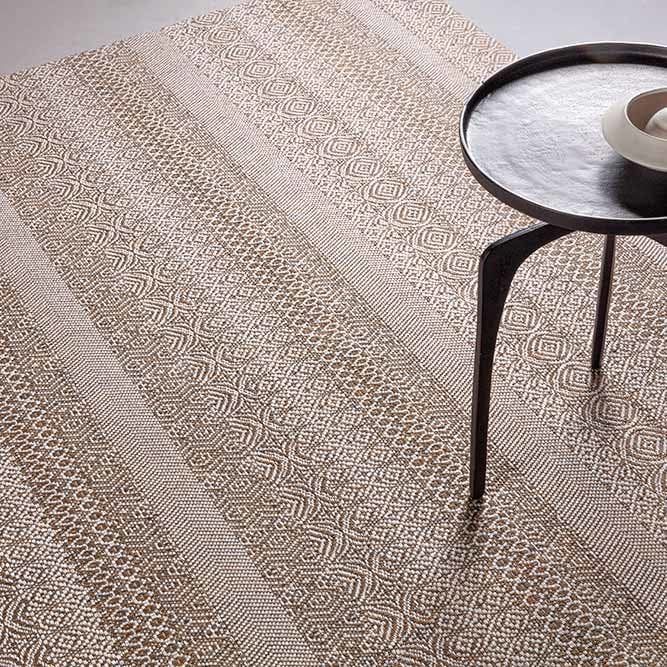 warm tones: bohemian wool rug in color russet