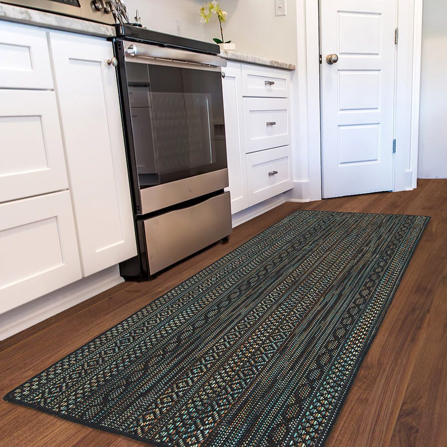 kitchen upgrade: a tulum synthetic runner is perfect for the kitchen (color nightfall)