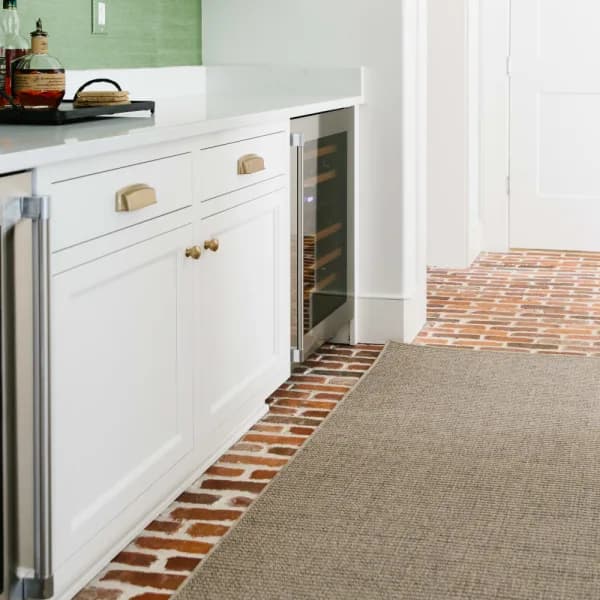 Kent Twilight sisal kitchen runner with serged border