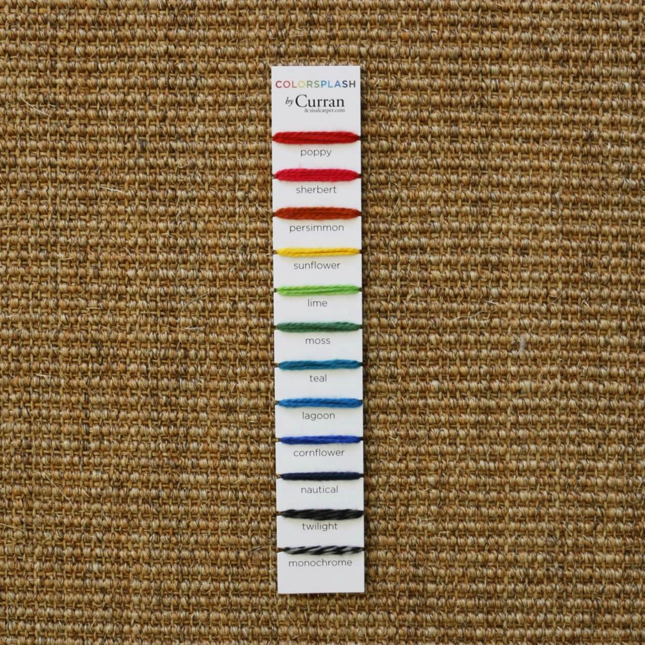 Color Splash Yarn Sampler included with weave sample order