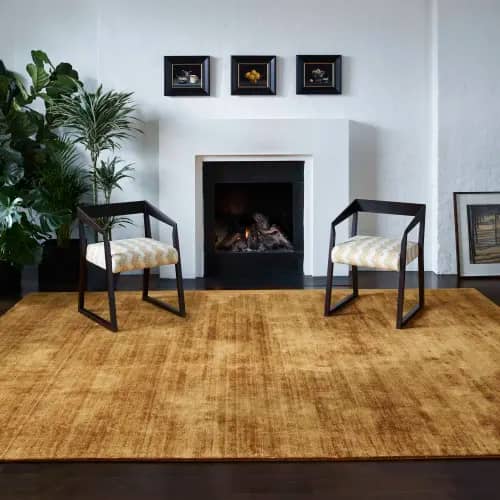 contrast: create a sophisticated vibe with crisp neutrals & satara's saturated hues (color gold)